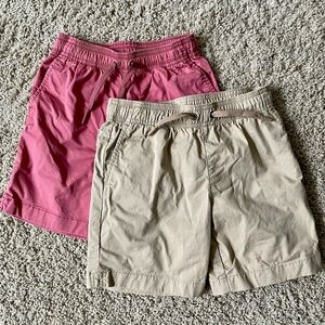 J. Crew Crewcuts Boys Kids Tech Dock Shorts Set - Red and Tan Sz 6 NWOT
